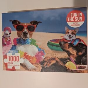 American Crafts Fun in the Sun Dogs Beach 1000 Piece Puzzle